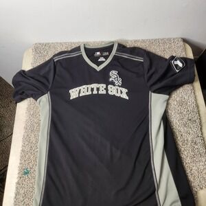 MLB Chicago White Sox TX3 Cool Men's Black V-Neck Baseball Shirt - Size XL